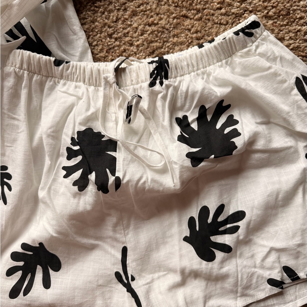 Fortunate One Matissa Set Black | Linen Shirt & Shorts | NWT - Picture 4 of 5